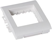 Суппорт с рамкой Legrand Mosaic 2 мод. для кабель-канала Metra с крышкой 75мм белый картинка